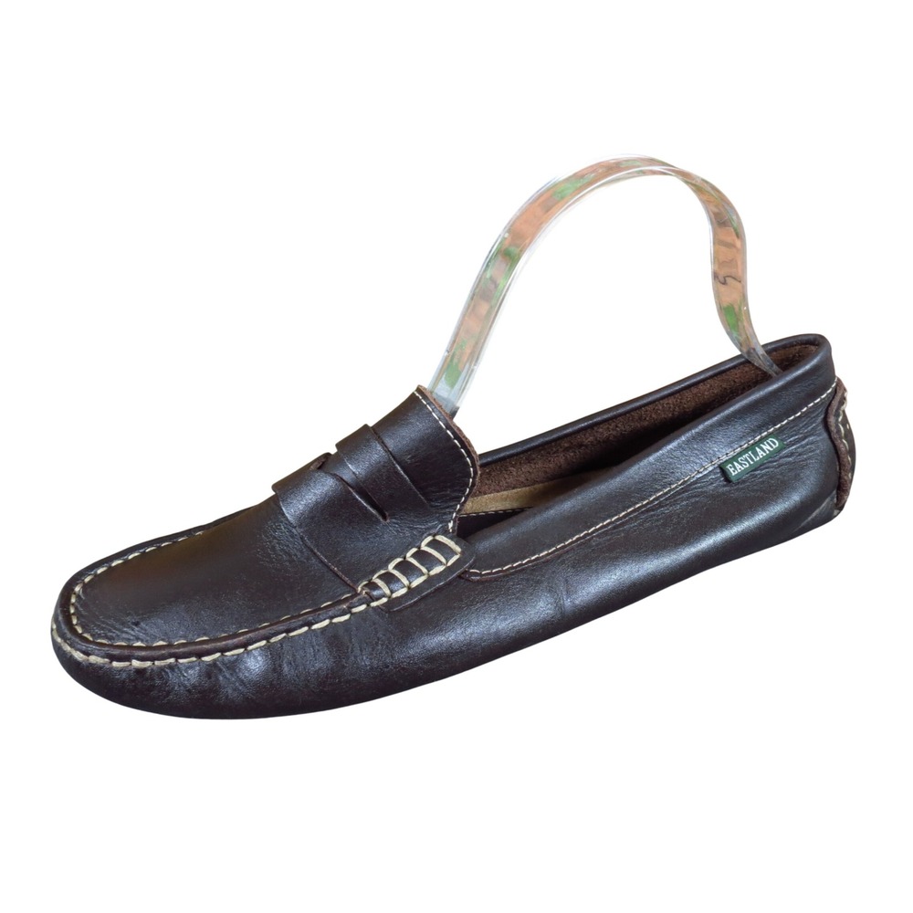 Eastland Patricia Womens Penny Loafer Driving Moccasin 9.5 Travel Brown Leather